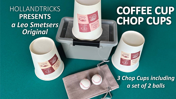Coffee Cup Chop Cup (3 cups and 2 balls) by Leo Smetsers