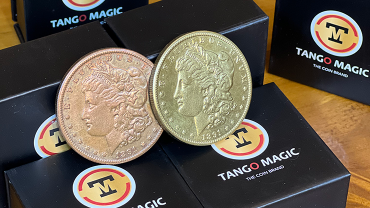 Replica Golden Morgan Scotch and Soda Magnetic (Gimmicks and Online Instructions GOLD 4) by Tango Magic - Trick