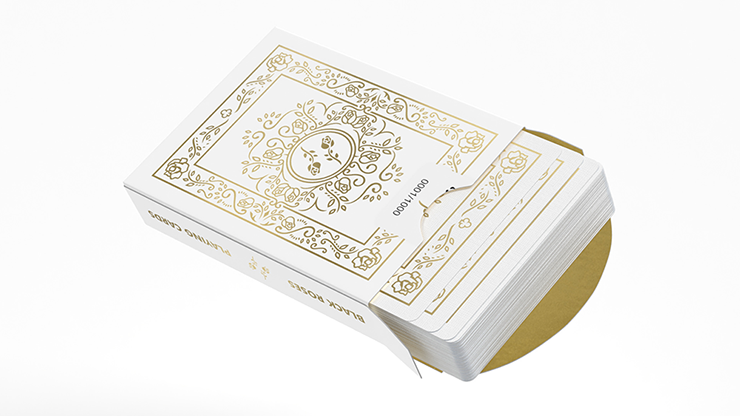 Black Roses White Gold Foil Playing Cards
