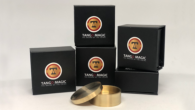 Okito Coin Box (BRASS) (B0028) One Dollar by Tango Magic