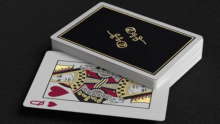 Gold Foil Black Roses Casino Playing Cards