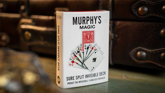 SURE SPLIT Invisible Deck Bicycle (Red) by Murphy's Magic