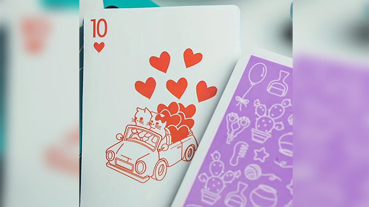 Diary of Kitten and Puppy - Kitten Purple Edition Playing Cards