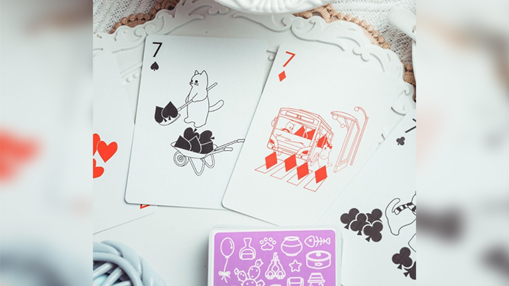 Diary of Kitten and Puppy - Kitten Purple Edition Playing Cards