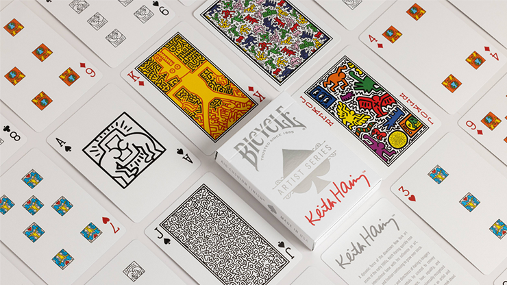 Bicycle Keith Haring (Box Set Red and Blue) Playing Cars by US Playing Cards